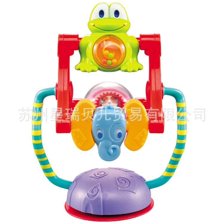 Baby Feeding Three-Color Rotating Ferris Wheel Baby with Suction Cup One Year Old Children&#039;s Rattles Dining Table Toys