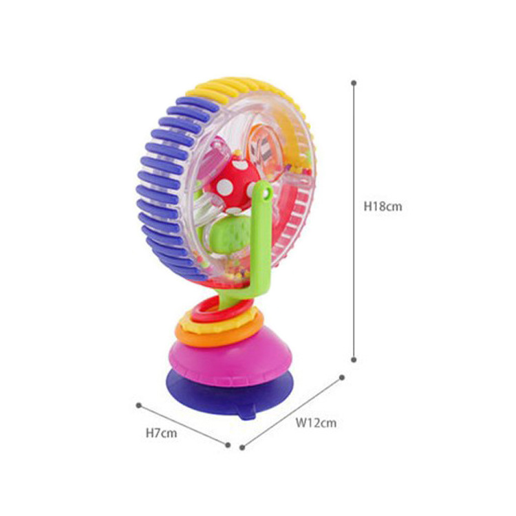 Baby Feeding Three-Color Rotating Ferris Wheel Baby with Suction Cup One Year Old Children&#039;s Rattles Dining Table Toys
