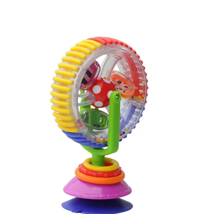 Baby Feeding Three-Color Rotating Ferris Wheel Baby with Suction Cup One Year Old Children&#039;s Rattles Dining Table Toys