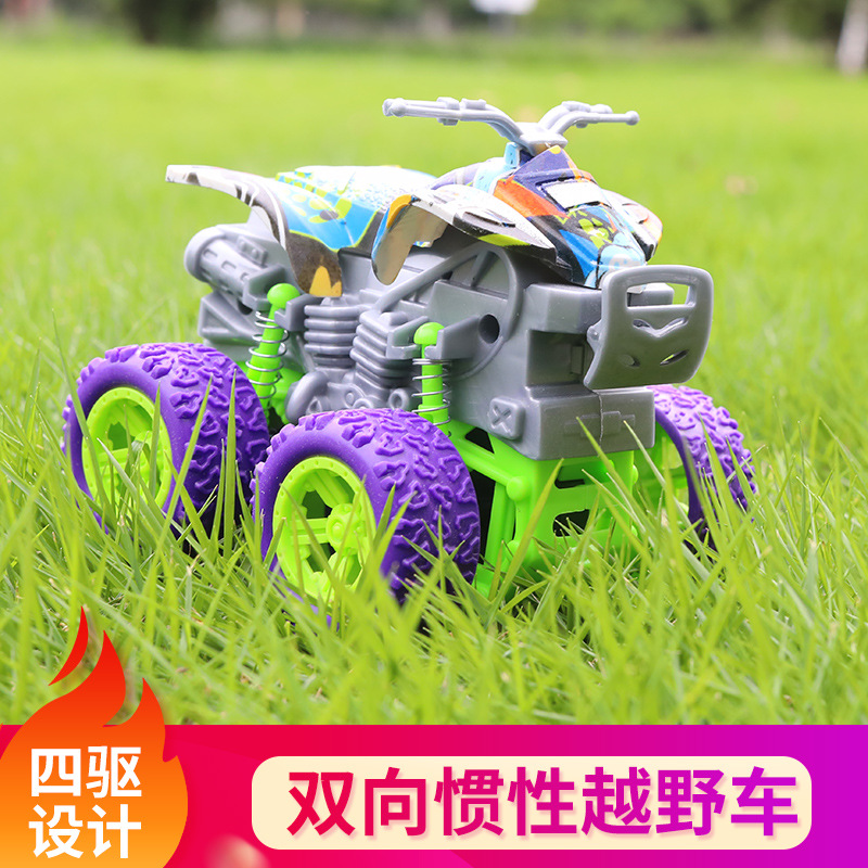 Manufacturer Wholesale Children&#039;s Inertia Four-Wheel Drive off-Road Vehicle Shockproof Shock Absorber Boy Simulation Toy Stunt Car Model