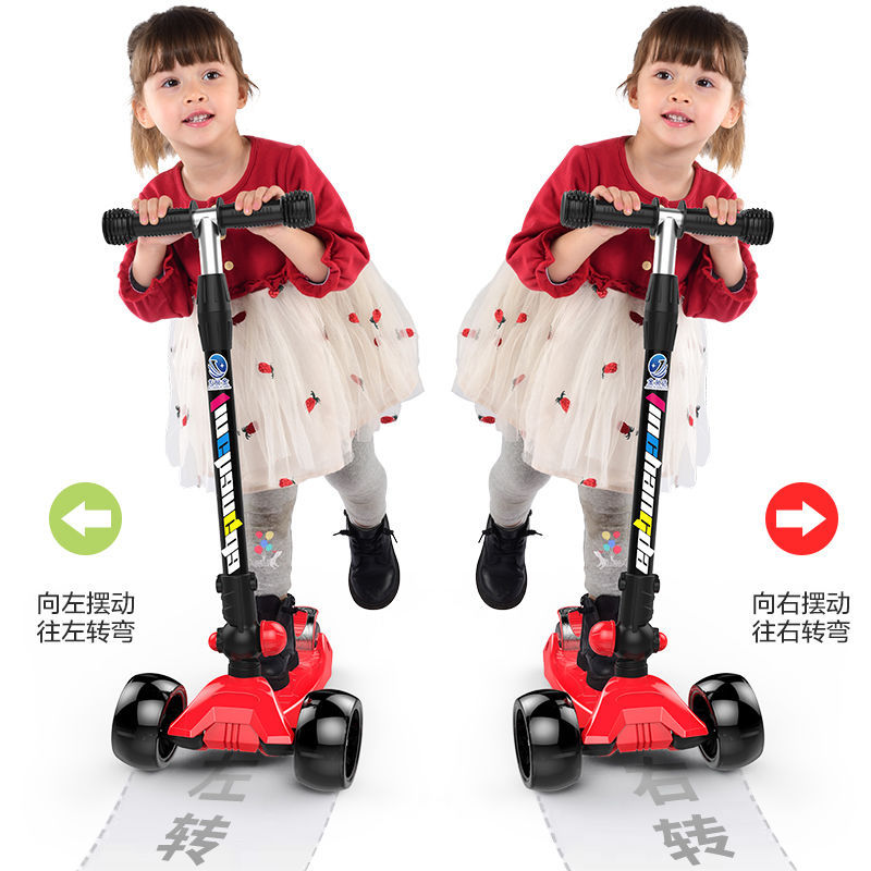 Children&#039;s scooter with wide wheels for 2-12 years old children&#039;s scooter with folding pedals for boys and girls three-wheeled roller skating toys