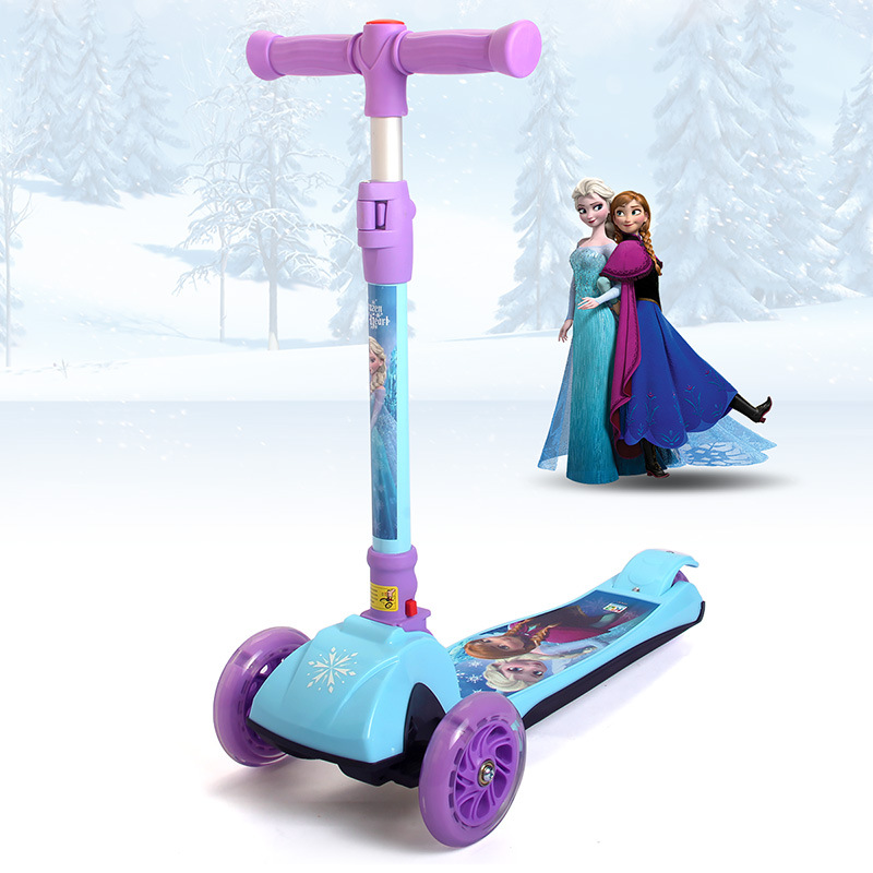 Disney Children&#039;s Toy Scooter One Second Folding Full Flash Light-Emitting Wheel Luge Intelligent Steering Factory Direct Supply