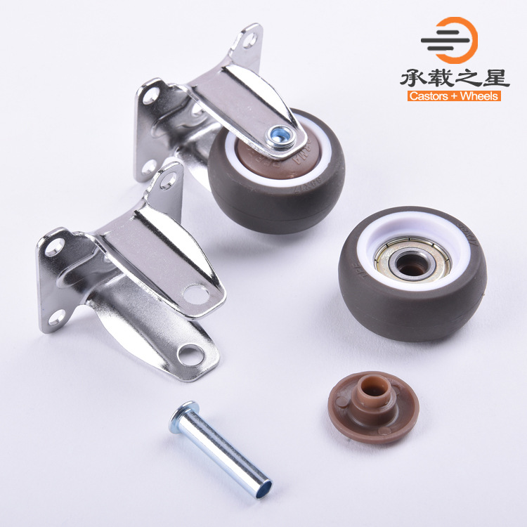 1-Inch 1.25-Inch 1.5-Inch 2-Inch Xiangrong Caster Furniture Universal Wheel Brake Mute Wheels Rubber Feet Wheel