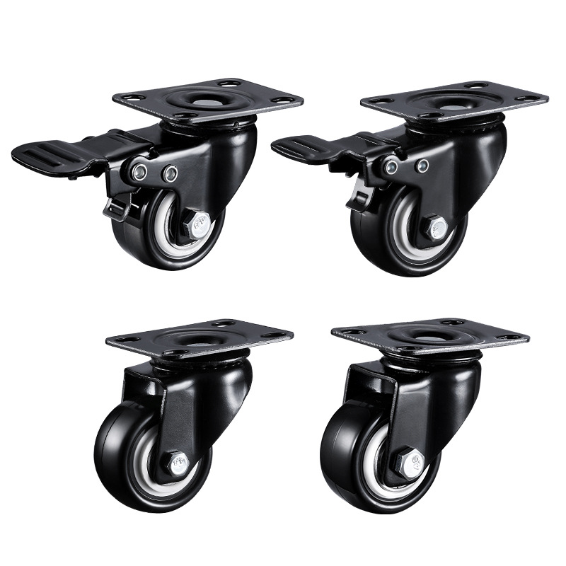 Wheel Wheel Caster Heavy Duty ional Wheel Truckle with Brake Load Bearing Steering Wheel Furniture Sofa Wheel Mute