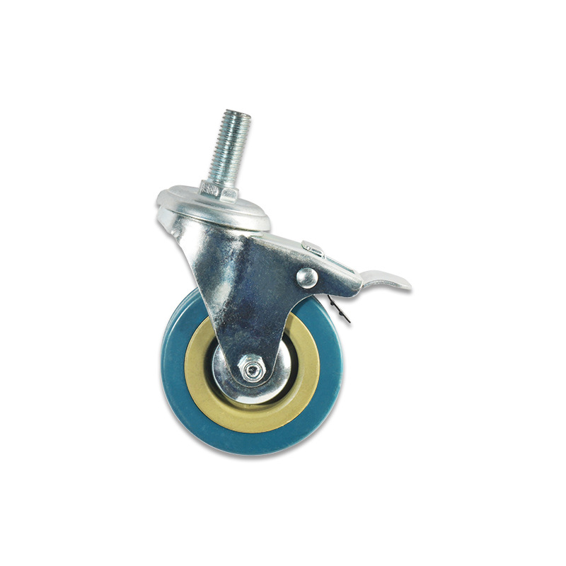 Supply 2-Inch 3-Inch 4-Inch Gray Glue Universal Wheel, Screw Rod Caster Screw Rod with Brake Wheel!
