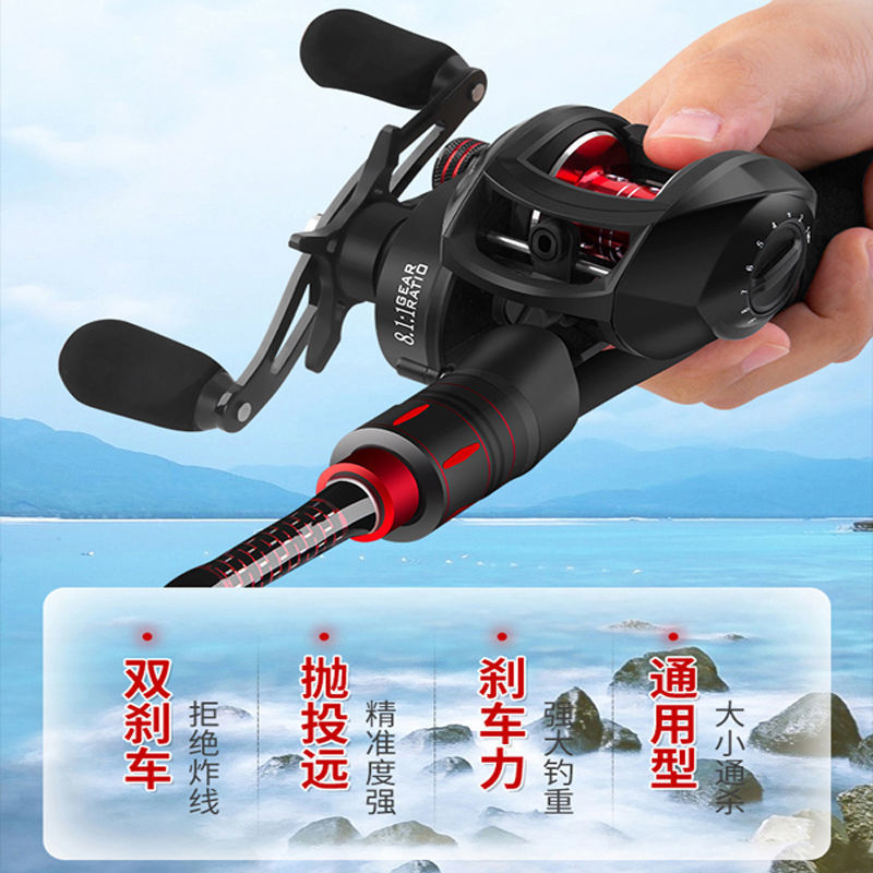 Giant Rod Lure Rod Set Drip Wheel Full Set Carbon Steel Fishing Rod Super Hard Sea Blackening Topmouth Culter Snakehead Rod Rod Casting Rods