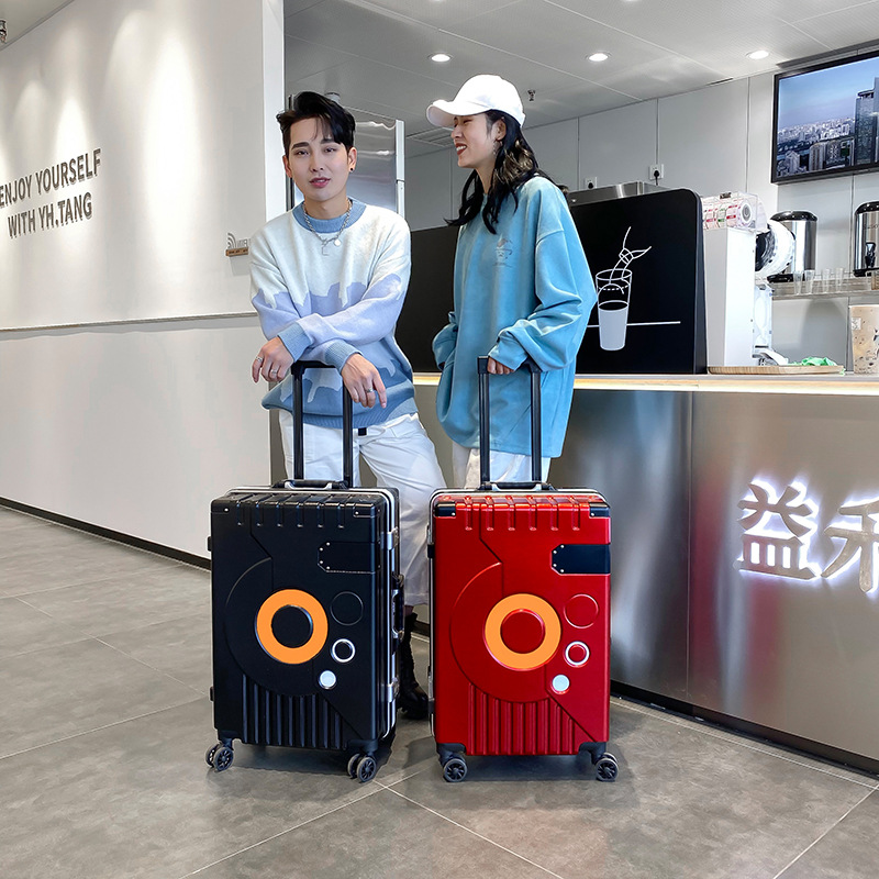 Internet Hot New Luggage Logo Large Capacity Aluminium Frame Luggage Universal Wheel Boarding Bag 20-Inch 24-Inch Suitcase