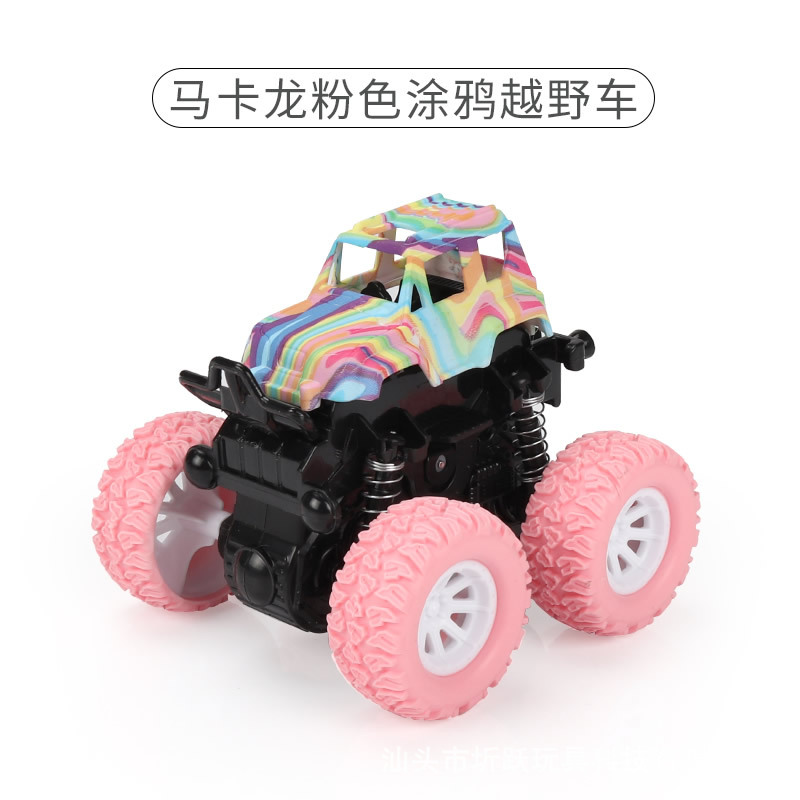 Tiktok popular night market stall four-wheel drive inertia children&#039;s toy off-road climbing stunt car drop-resistant stunt car wholesale