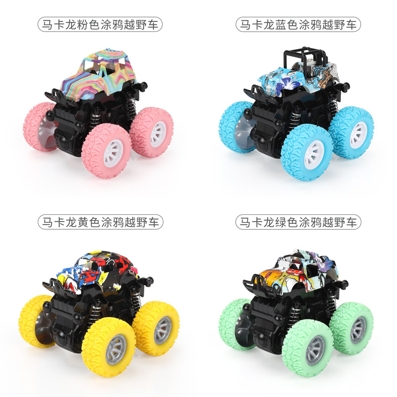 Tiktok popular night market stall four-wheel drive inertia children&#039;s toy off-road climbing stunt car drop-resistant stunt car wholesale