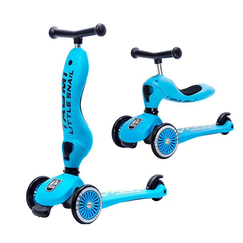 Taiwan Tagmi Taqi Scooter Small Snail Children Two-in-One Children 3-Wheel Baby Pulley Scooter