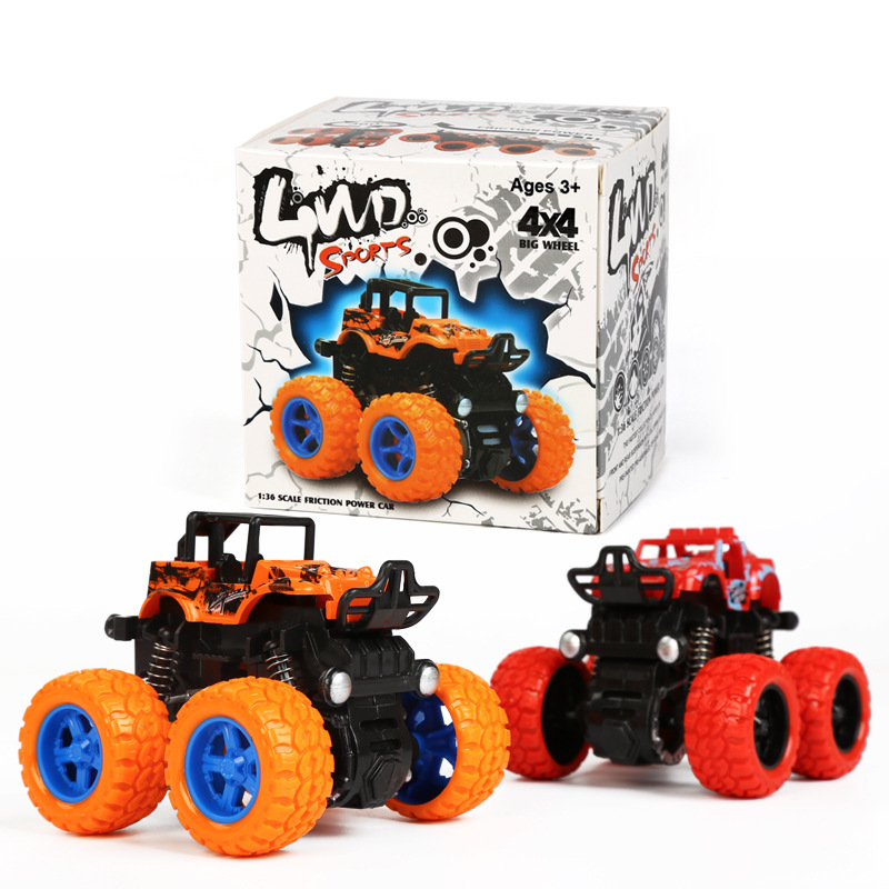 Children&#039;s Inertia Four-Wheel Drive off-Road Vehicle Shockproof Shock Absorber Boy Simulation Toy Stunt Swing Bigfoot Car Model