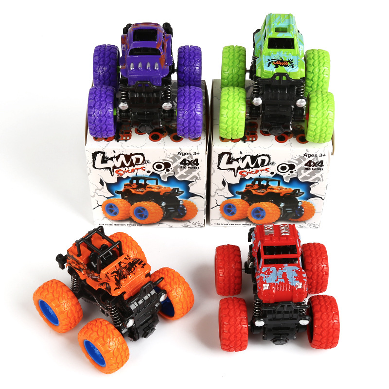 Children&#039;s Inertia Four-Wheel Drive off-Road Vehicle Shockproof Shock Absorber Boy Simulation Toy Stunt Swing Bigfoot Car Model