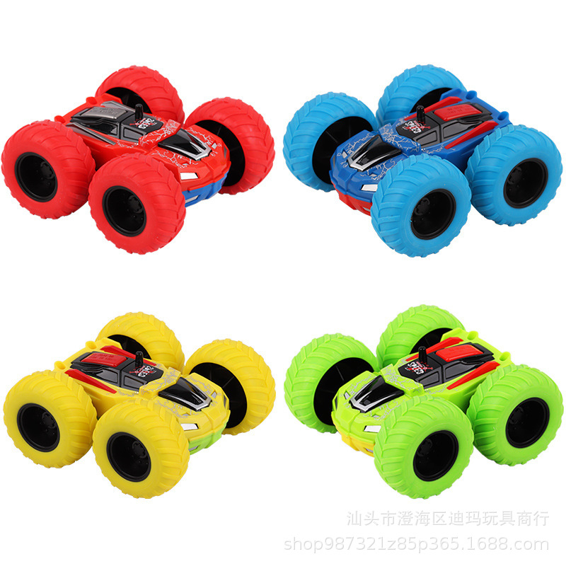 Children&#039;s Toy Boy Inertia off-Road Vehicle Simulation Model Anti-Fall Resistance 2-3 Years Old 5 Baby Small Steam Four-Wheel Drive Double-Sided Car