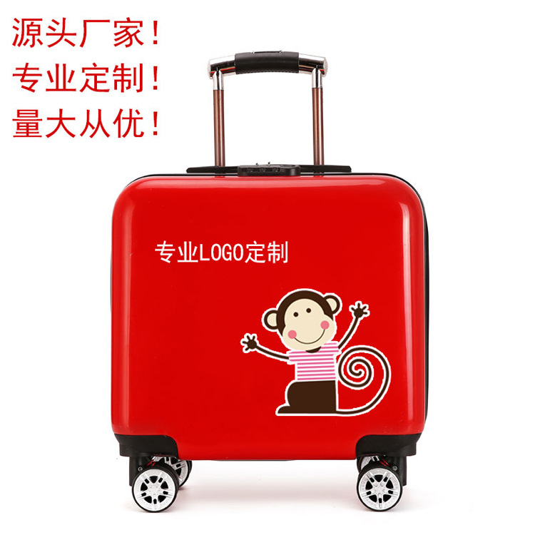 Printed Logo Children&#039;s Trolley Case Men&#039;s and Women&#039;s 18-Inch Children&#039;s Suitcase Baby Luggage 20-Inch Universal Wheel Children