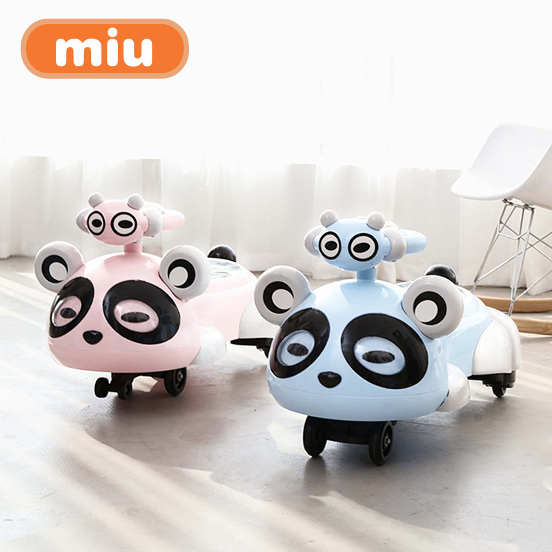 Miu Baby Swing Car 1-3-6 Years Old with Music Silent Wheel Baby Sliding Panda Luge Bobby Car