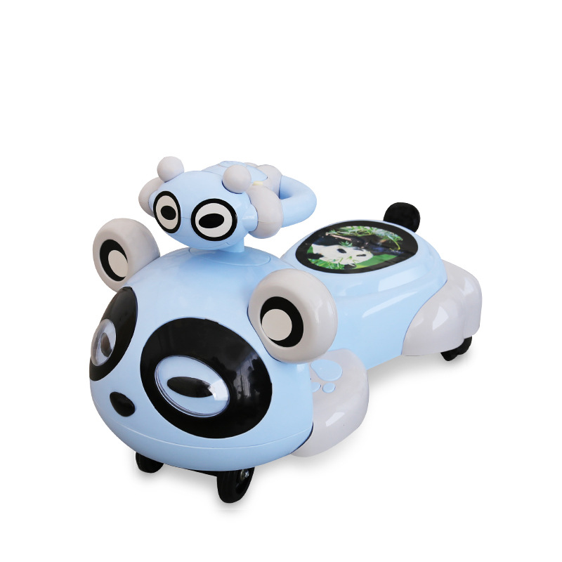 Miu Baby Swing Car 1-3-6 Years Old with Music Silent Wheel Baby Sliding Panda Luge Bobby Car