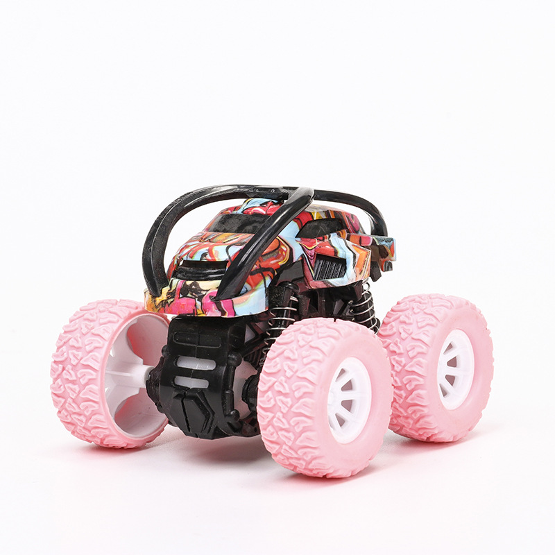 Four-Wheel Drive Inertia off-Road Vehicle Toy Children Boy Model Car Big Wheel Stunt Toy Car Night Market Stall Supply