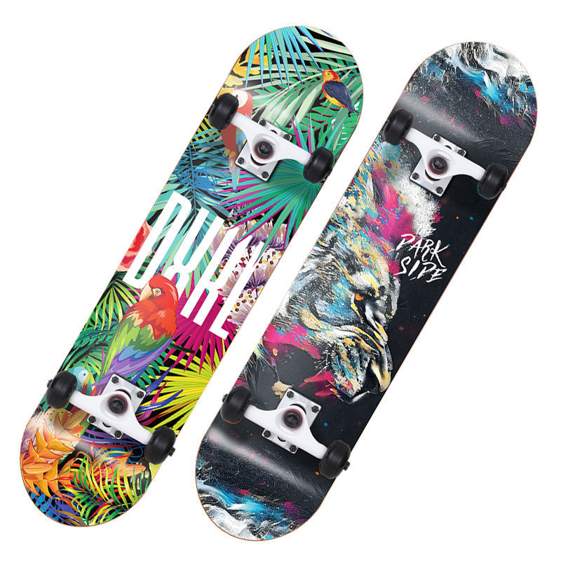 [Impulse price] Four-wheel skateboard beginners adult children youth road brush street professional biqiao skateboard