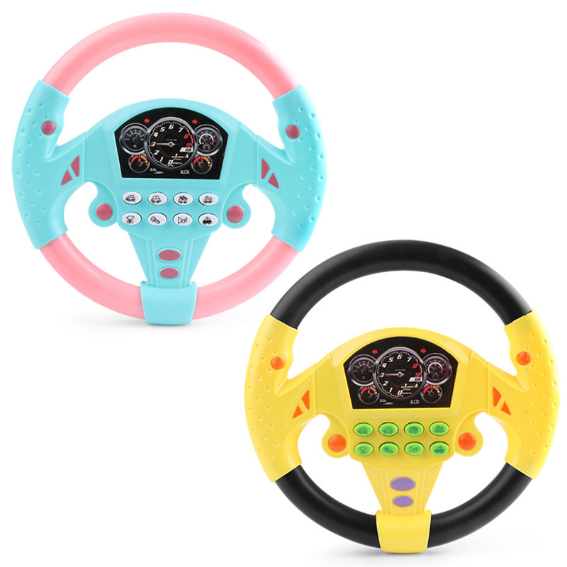 Co-Pilot Steering Wheel Simulator Small Simulation Car Vehicle-Mounted Simulation Driving TikTok Same Internet Celebrity Children&#039;s Toys