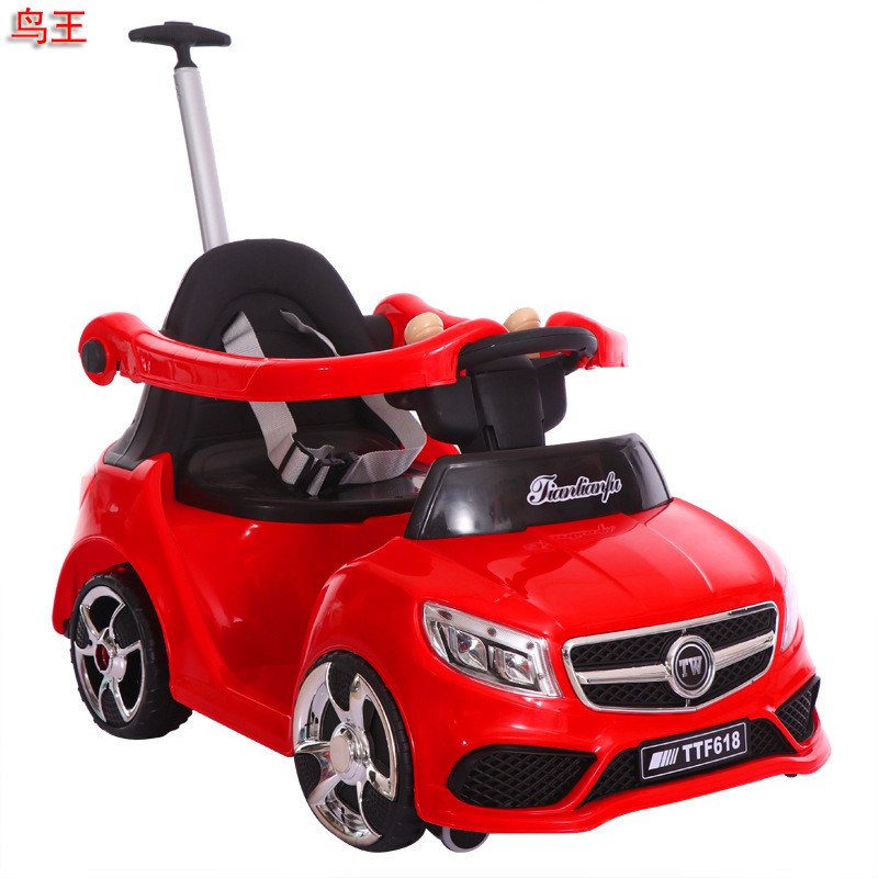 Portable Hand Push Swing Baby 1-3 Years Old Electric Child Toys Four-Wheel Children Motorcycle Car Remote Control Car