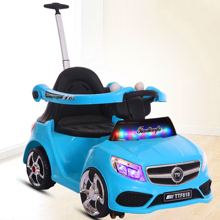 Portable Hand Push Swing Baby 1-3 Years Old Electric Child Toys Four-Wheel Children Motorcycle Car Remote Control Car