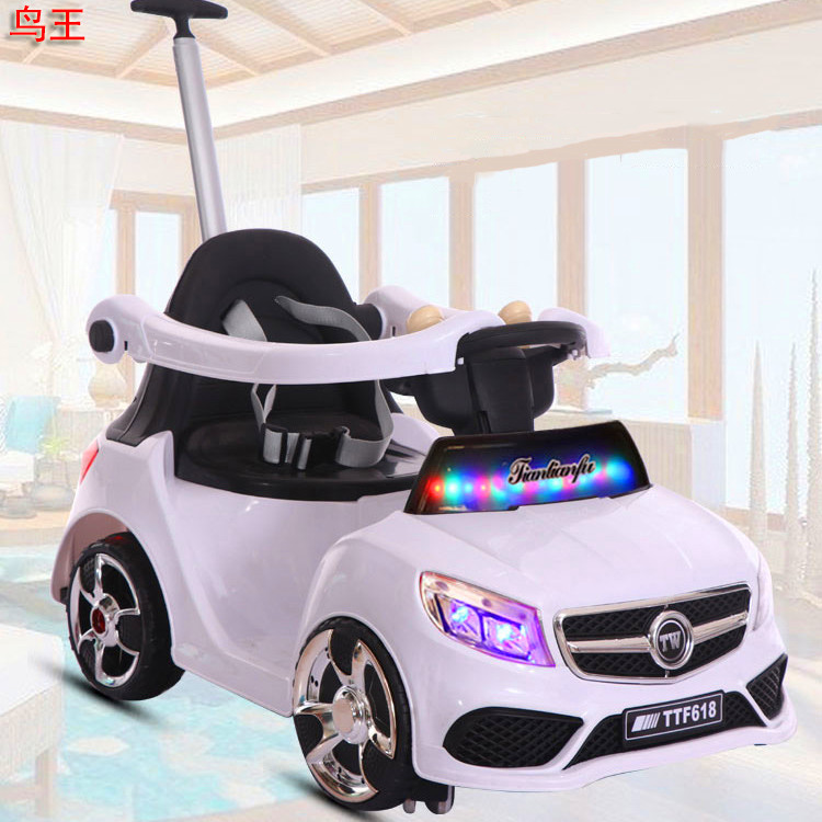 Portable Hand Push Swing Baby 1-3 Years Old Electric Child Toys Four-Wheel Children Motorcycle Car Remote Control Car