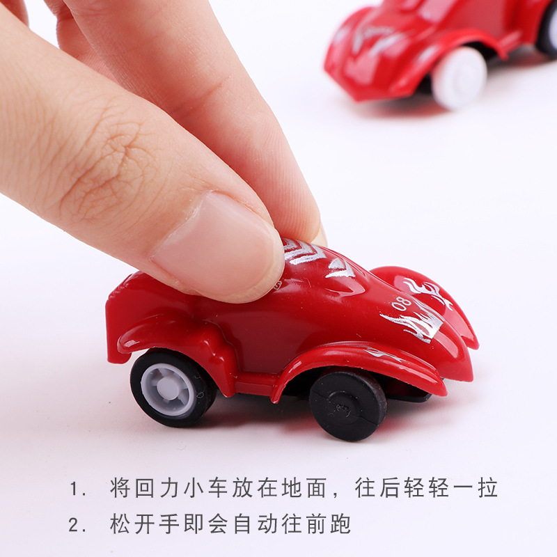 Children&#039;s Gifts Small Toys Wholesale Mini Plastic Pull Back Racing Car Four-Wheel Drive Model Stall Supply Hot Sale