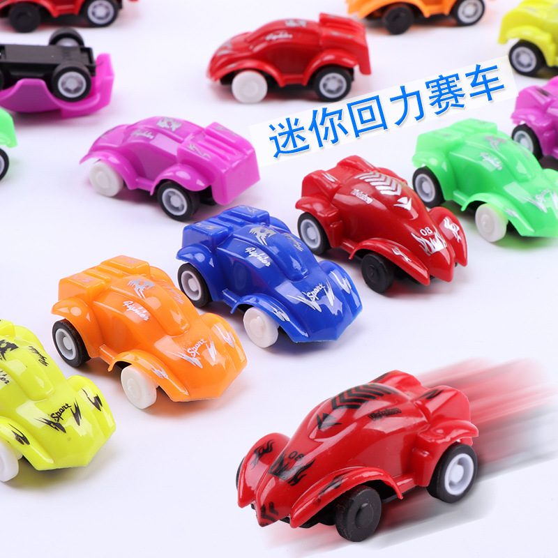 Children&#039;s Gifts Small Toys Wholesale Mini Plastic Pull Back Racing Car Four-Wheel Drive Model Stall Supply Hot Sale