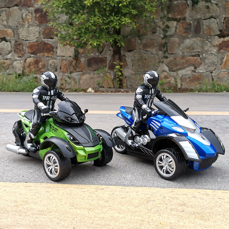 Factory Direct Sales Bombardier Three-Wheeled Motorcycle off-Road Stunt Climbing Remote Control Car Drift Remote Control Car Model Toy Car