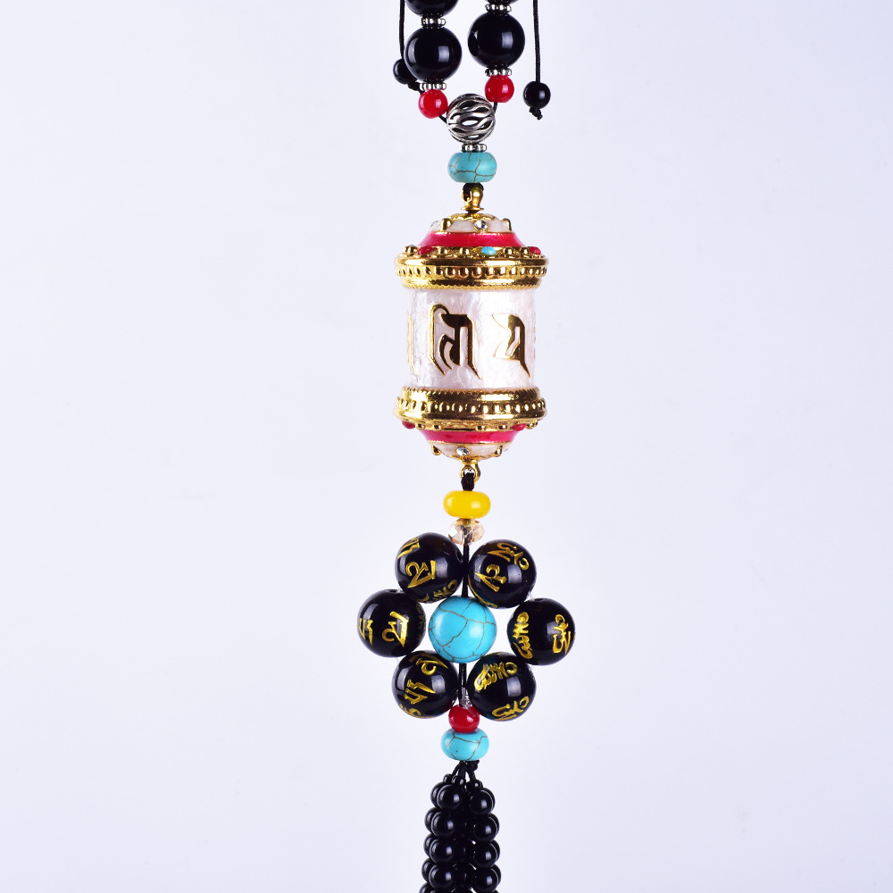 Gs200 Car Sundries Pendant Decorations Tibetan Buddhism Consecrated Alloy Prayer Wheel Crafts Factory Direct Sales