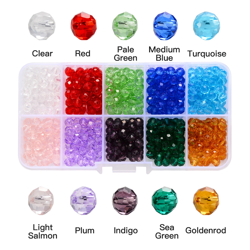 Surface Cutting Beads Glass Beads Bracelet String Beads Material DIY Ornament Accessories Wheel Flat Beads Flat Beads