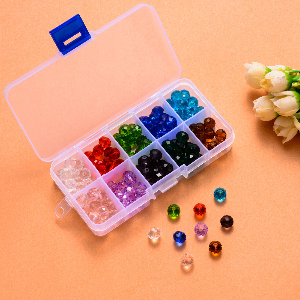 Surface Cutting Beads Glass Beads Bracelet String Beads Material DIY Ornament Accessories Wheel Flat Beads Flat Beads