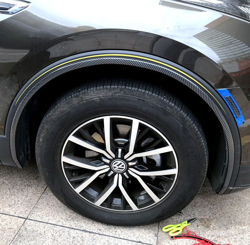 Carbon Fiber ScratchResistant Sticker Decorative Rubber Wheel Eyebrow AntiScratch Strip Automobile AntiCollision Bars