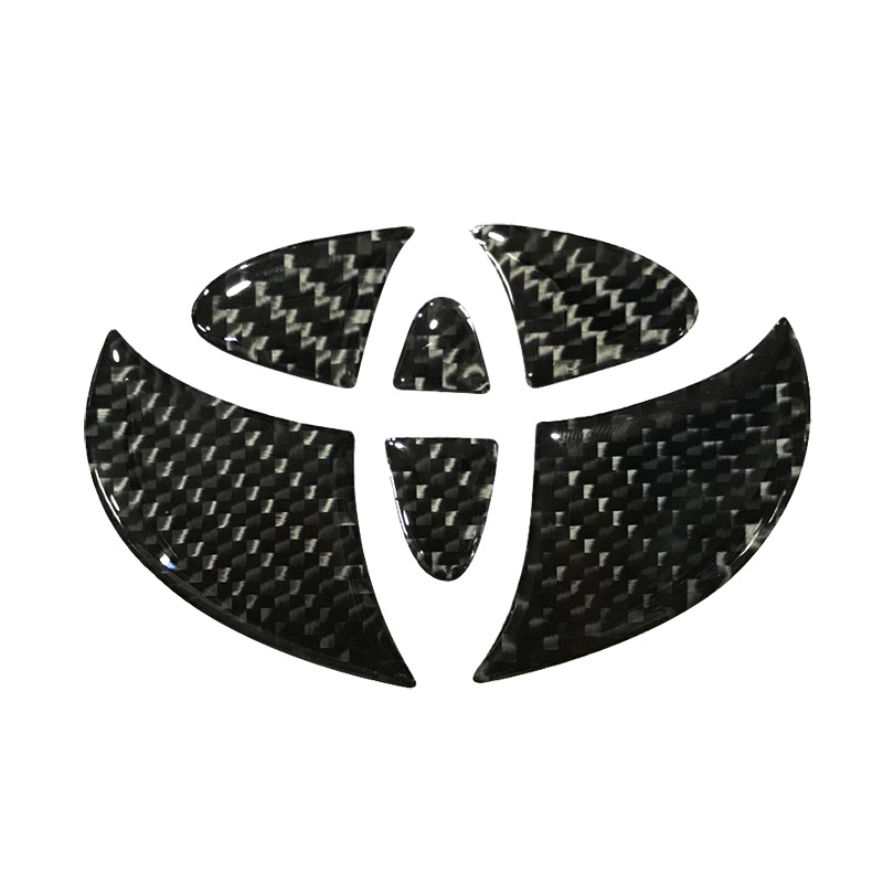 Steering Wheel Carbon Fiber Car Badge Sticker Wish Modification Special Front and Rear Standard Decoration Sign Sticker