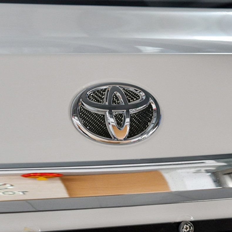Steering Wheel Carbon Fiber Car Badge Sticker Wish Modification Special Front and Rear Standard Decoration Sign Sticker