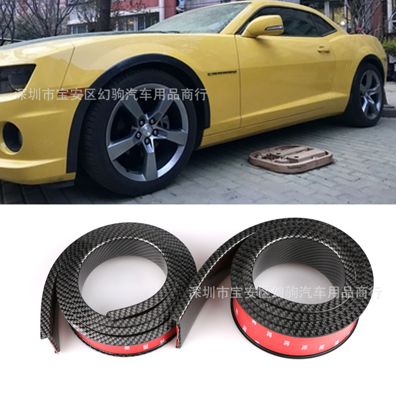 Car Universal WideBody Carbon Fiber Wheel Eyebrow Car SUV Pickup MPV offRoad Vehicle 384555cm Rubber Strip