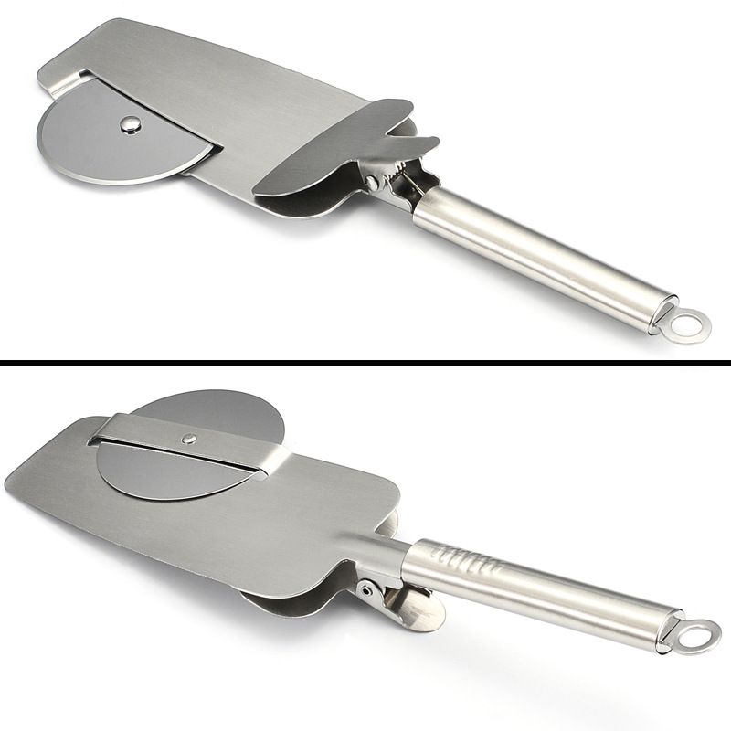Pizza Cutter Stainless Steel FourinOne Small Clip Bicycle Pizza Cutter Pizza Cut Pizza Wheel Knife
