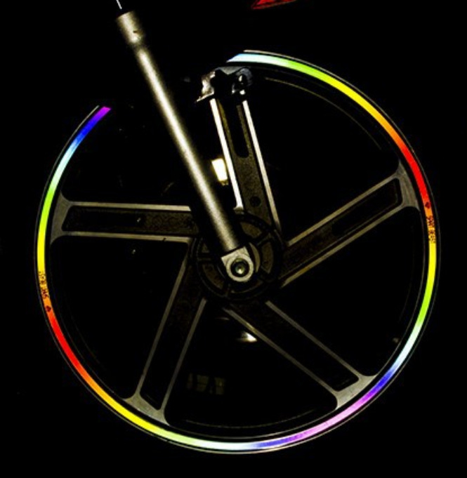 Motorcycle Tire Stickers Truck Rim Wheel Hub Stickers Reflective Rim Decorative Stickers 17 18 19-Inch Universal