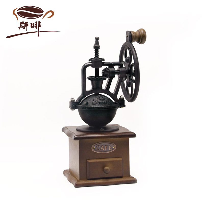 Coffee Manual Grinding Machine Ferris Wheel Grinder Retro Manual Coffee Bean Mill Decorative Photography Props