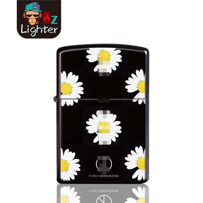 Metal Windproof Kerosene Grinding Wheel Lighter Frosted GD Little Daisy Limited Commemorative Hipster Gift Creative Gift