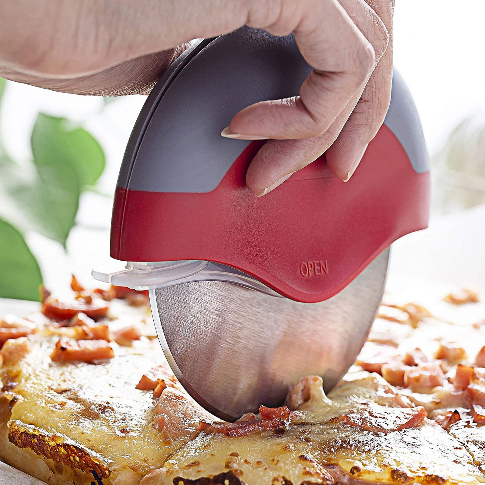 and Washable Pizza Cutter Household Kitchen Gadget Creative round Wheel Knife Stainless Steel Cake Paper Cutter