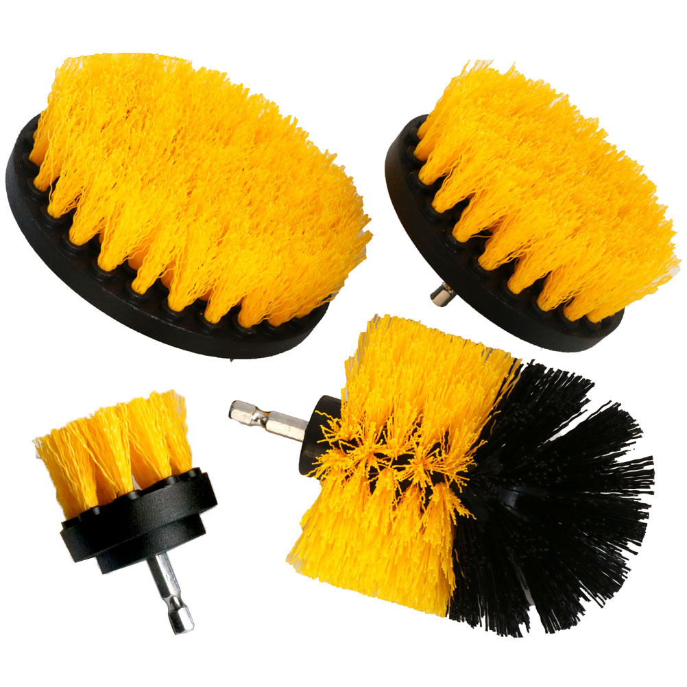 CrossBorder Hot 4Piece Electric Drill Brush Cleaning Brush Electric Drill Bruch Head Set Car Wheel Hub Cleaning Brush