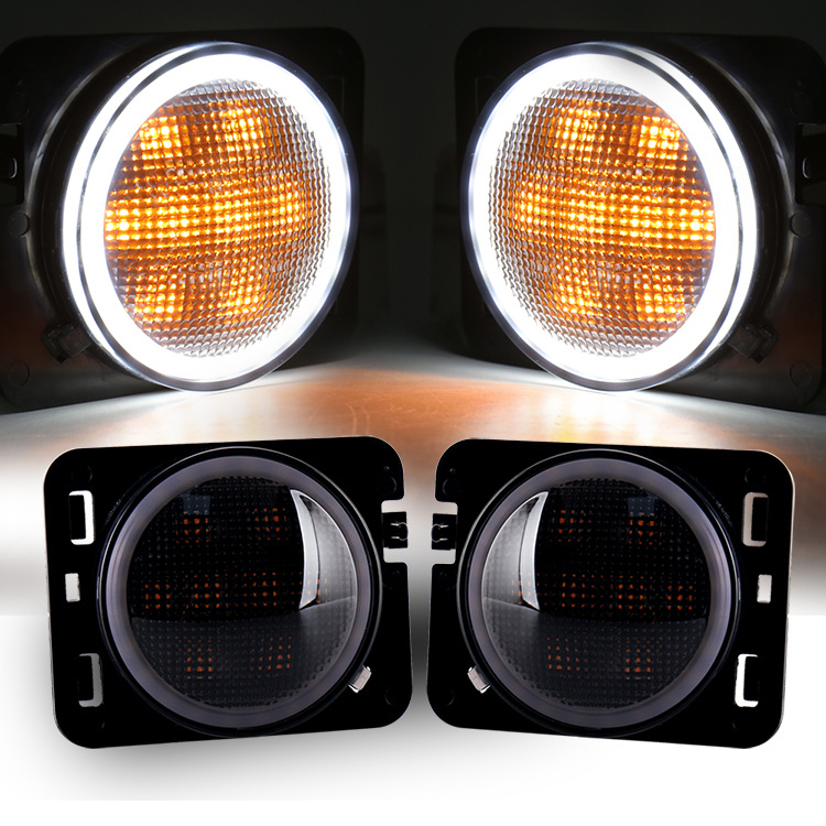 Applicable Wheel Eyebrow Turn Light Car Wrangler Modified Angel Eye Wheel Eyebrow Signal Light Currently Available