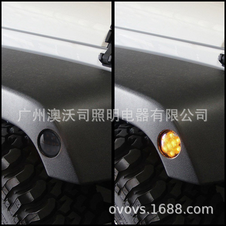 Applicable Wheel Eyebrow Turn Light Car Wrangler Modified Angel Eye Wheel Eyebrow Signal Light Currently Available