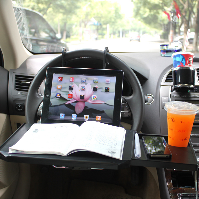 Onboard Steering Wheel Dining Table Rear Row Car Folding Computer Desk Workbench Mobile Phone Tablet Notebook Bracket