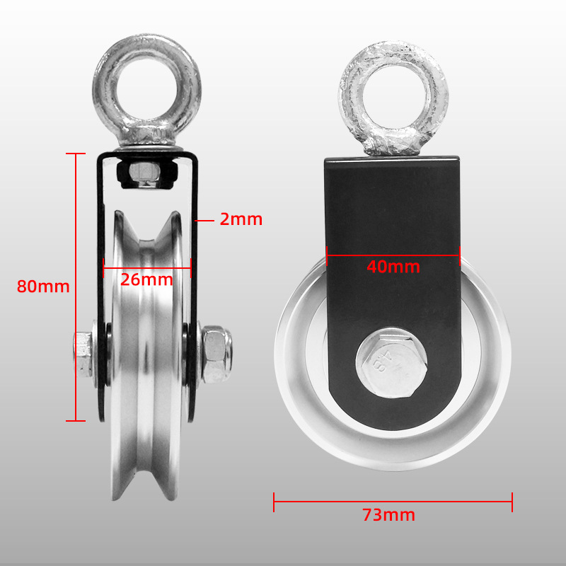 Fitness Equipment Support Pulley Mute Hanging Wheel Homemade DIY Big Flying Bird Pulley Three Head and Back Equipment