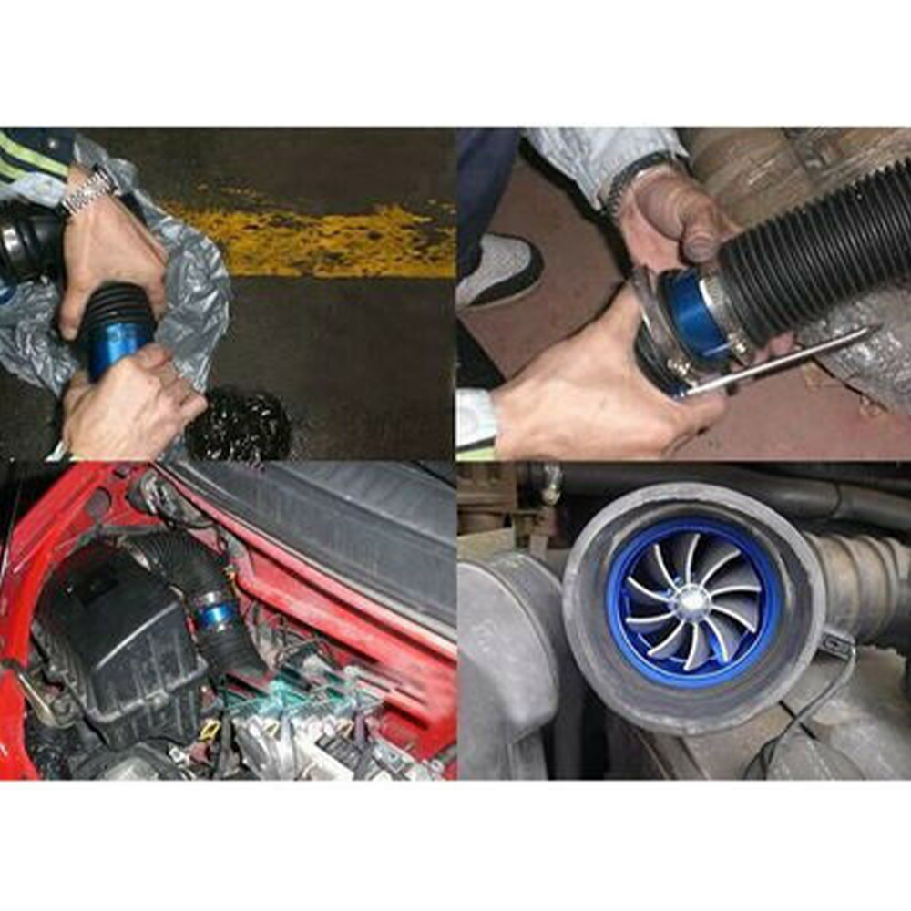 Car Modification Metal Double-Sided Vortex Wheel F1-Z Intake Turbine Car Engine Turbocharger Power Universal