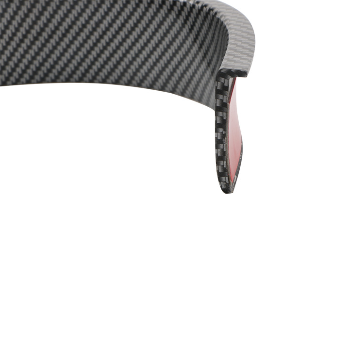 Car Universal Rubber Flat Wheel EyebrowCarbon Fiber Pattern Wheel Eyebrow Trim StripWheel Bumper Strip Fender Strip