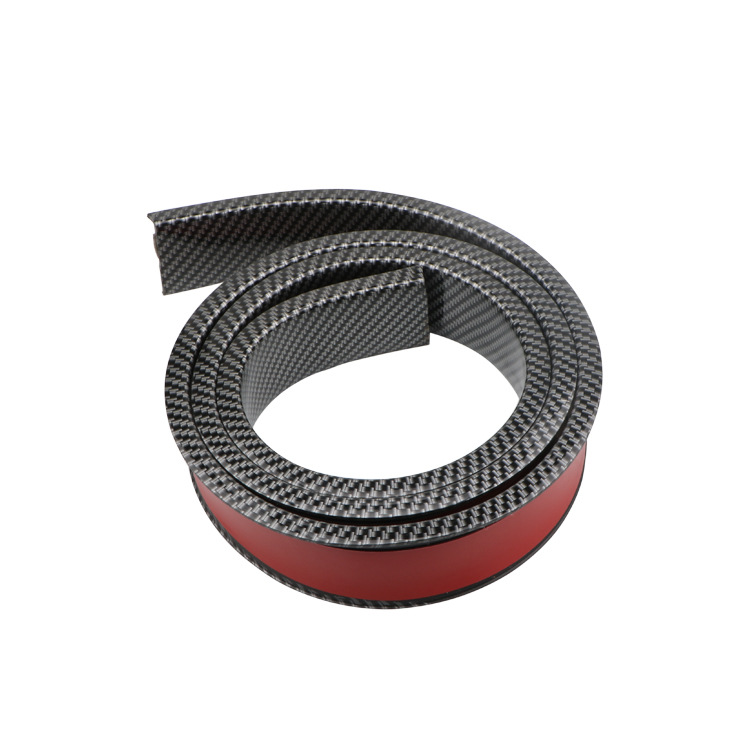 Car Universal Rubber Flat Wheel EyebrowCarbon Fiber Pattern Wheel Eyebrow Trim StripWheel Bumper Strip Fender Strip