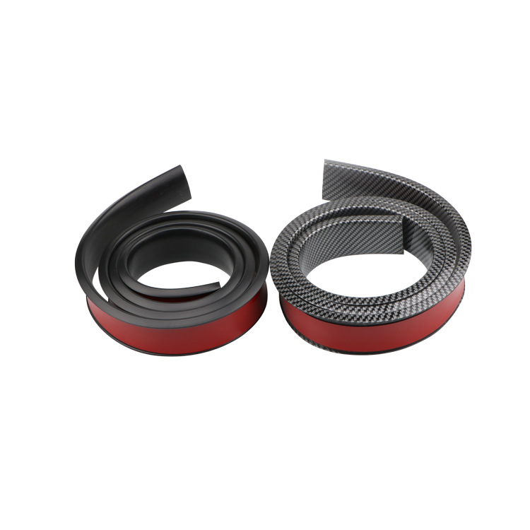 Car Universal Rubber Flat Wheel EyebrowCarbon Fiber Pattern Wheel Eyebrow Trim StripWheel Bumper Strip Fender Strip